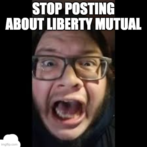 STOP. POSTING. ABOUT AMONG US | STOP POSTING ABOUT LIBERTY MUTUAL | image tagged in stop posting about among us | made w/ Imgflip meme maker