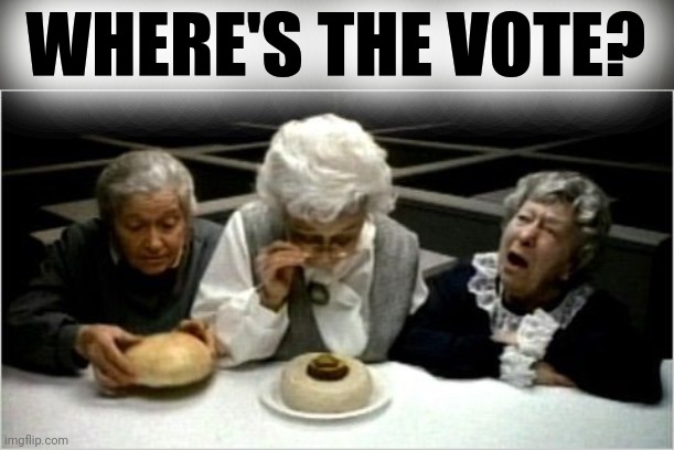 Where's the beef? | WHERE'S THE VOTE? | image tagged in where's the beef | made w/ Imgflip meme maker