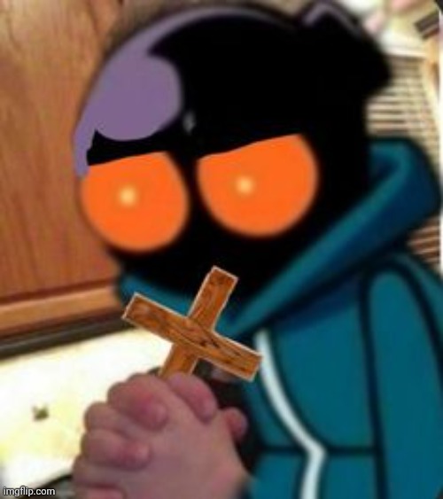 Whitty with a cross | image tagged in whitty with a cross | made w/ Imgflip meme maker
