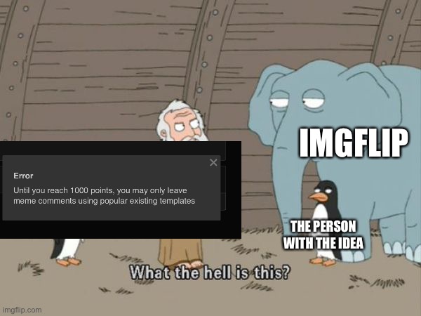 Wth is that? | IMGFLIP; THE PERSON WITH THE IDEA | image tagged in what the hell is this | made w/ Imgflip meme maker