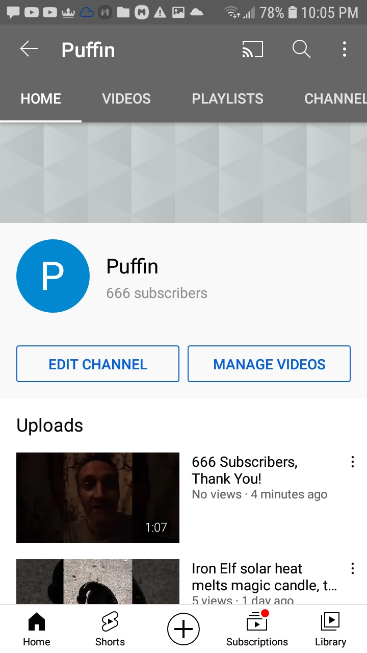666 subs Puffin YT Blank Meme Template