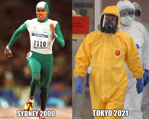 Coronavirus: Olympics then and now. | image tagged in olympics,sydney2000,tokyo2020,tokyo2021,covid,coronavirus | made w/ Imgflip meme maker