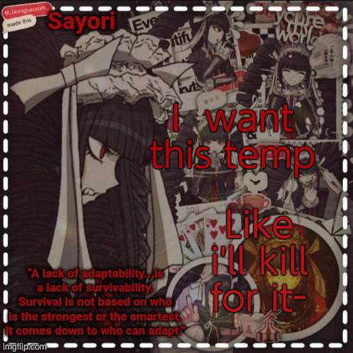 I'll kill an enemy | I  want this temp; Like i'll kill for it- | image tagged in celestia temp | made w/ Imgflip meme maker