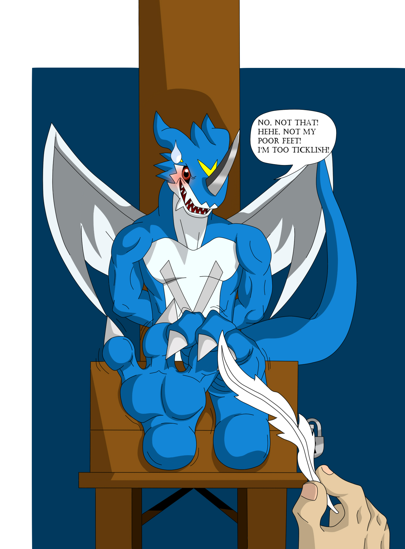 High Quality Exveemon Tickled Blank Meme Template