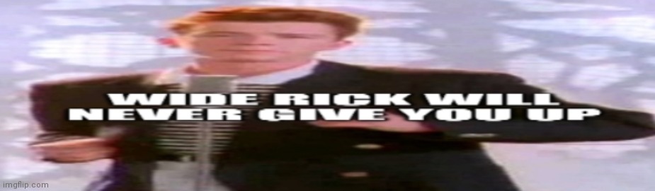 Wide rick astley | image tagged in wide putin,rick astley,never gonna give you up | made w/ Imgflip meme maker