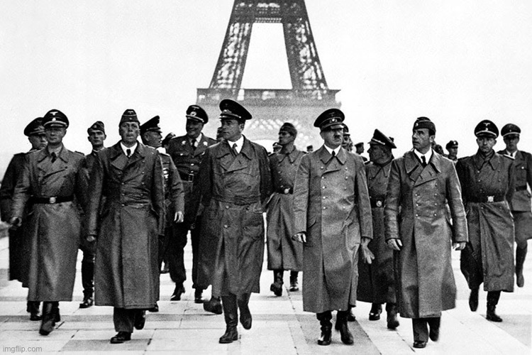 Paris after the fall | image tagged in nazi paris | made w/ Imgflip meme maker