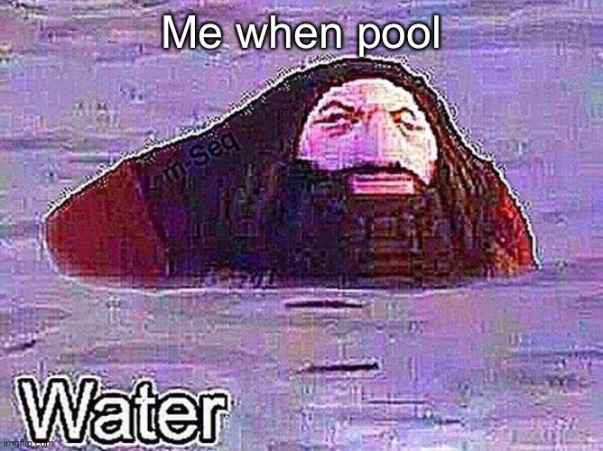 Ps1 Hagrid | Me when pool | image tagged in ps1 hagrid water meme | made w/ Imgflip meme maker