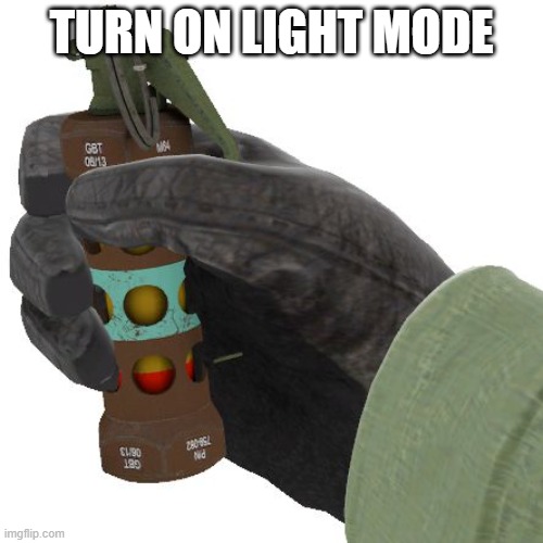 You can't say no | TURN ON LIGHT MODE | image tagged in flashbang | made w/ Imgflip meme maker