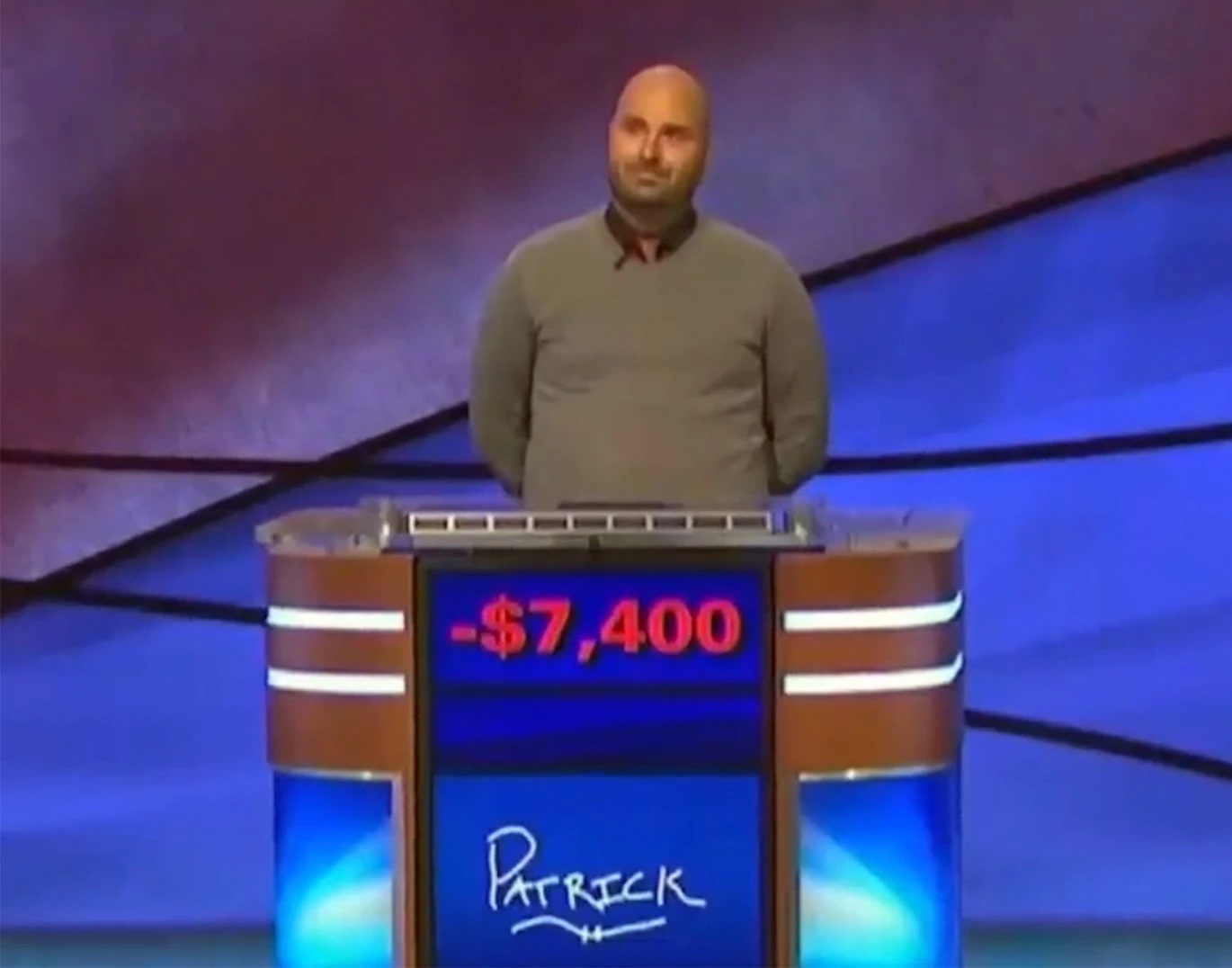 High Quality Jeopardy loser Blank Meme Template
