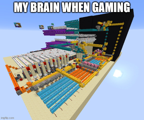 My brain when gameing | MY BRAIN WHEN GAMING | image tagged in the most complicated thing ever,gamingg | made w/ Imgflip meme maker