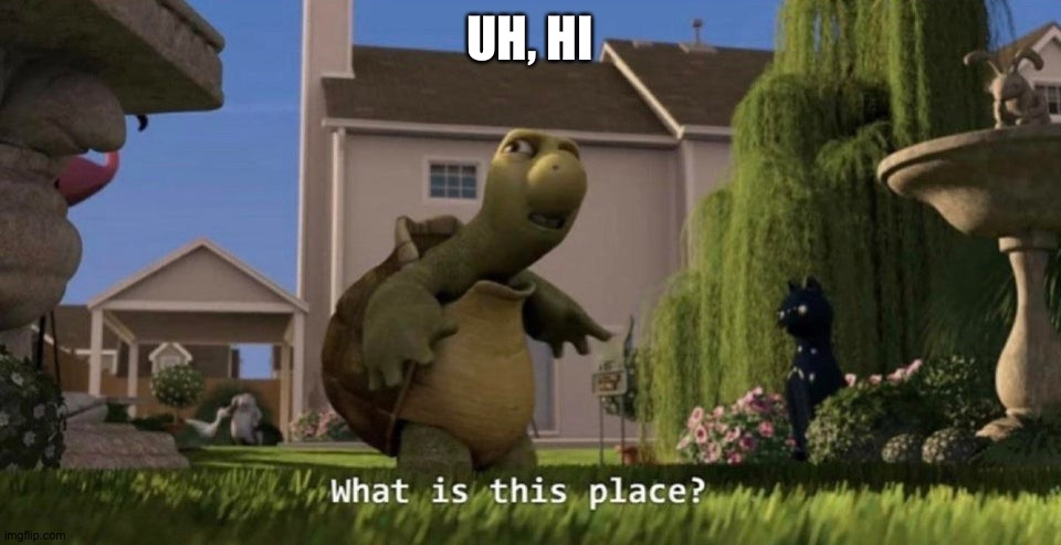 . | UH, HI | image tagged in what is this place | made w/ Imgflip meme maker