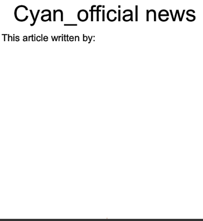 High Quality Cyan_official news Blank Meme Template