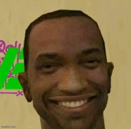 repost it | image tagged in cj smiling | made w/ Imgflip meme maker