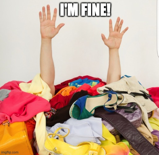 Clothes | I'M FINE! | image tagged in clothes | made w/ Imgflip meme maker