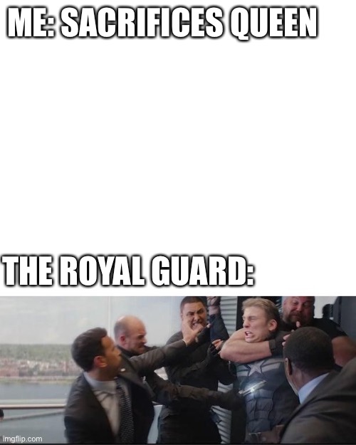 but i thought that we were talking about chess | ME: SACRIFICES QUEEN; THE ROYAL GUARD: | image tagged in funny,funny memes,memes,consern,wtf,dumb | made w/ Imgflip meme maker
