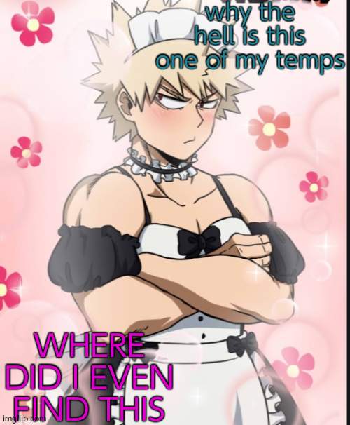 WHY | why the hell is this one of my temps; WHERE DID I EVEN FIND THIS | image tagged in maid bokuhoe | made w/ Imgflip meme maker