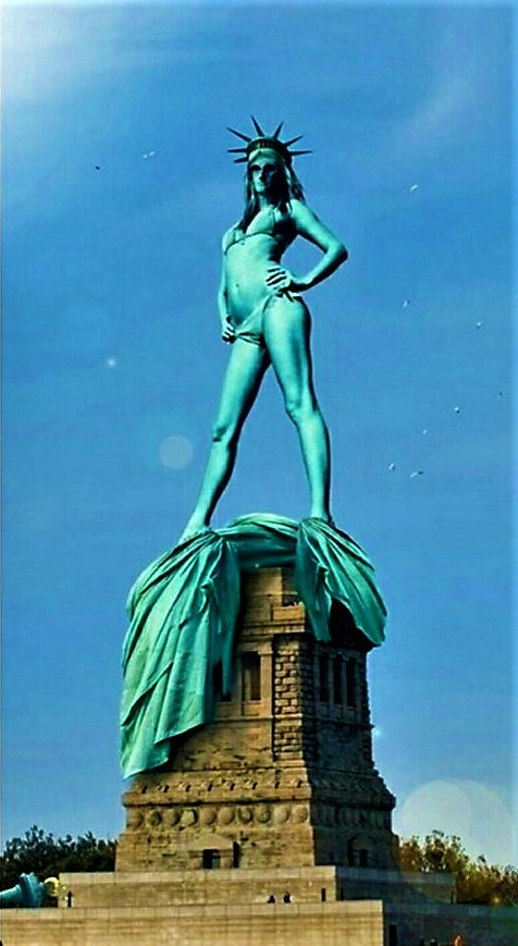 High Quality Statue of Liberty and climate change Blank Meme Template