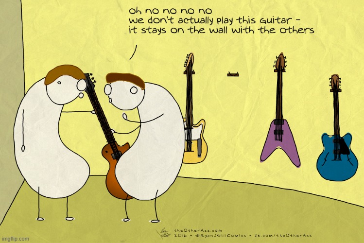 No, No, Not That One | image tagged in memes,comics,guitar,wall,don't do it,play | made w/ Imgflip meme maker