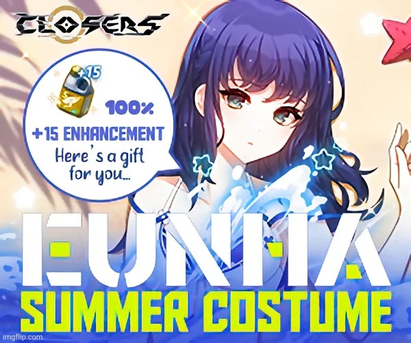 Eunia summer costume | image tagged in eunia summer costume | made w/ Imgflip meme maker