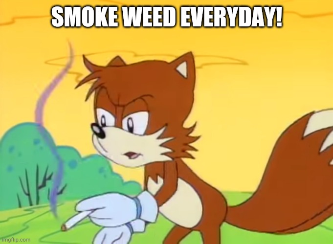 Smoke weed everyday! | SMOKE WEED EVERYDAY! | image tagged in tails smoking | made w/ Imgflip meme maker