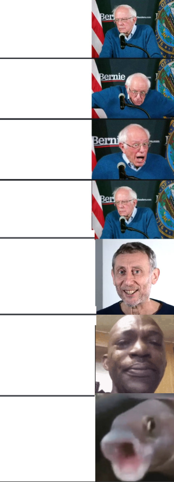 High Quality Bernie Sanders reaction extended Blank Meme Template