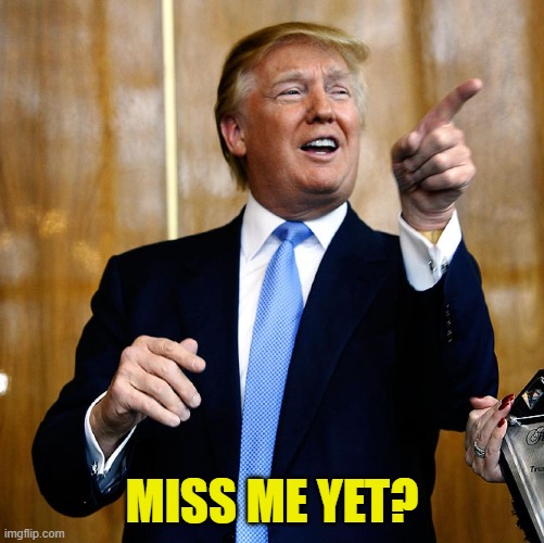Donal Trump Birthday | MISS ME YET? | image tagged in donal trump birthday | made w/ Imgflip meme maker