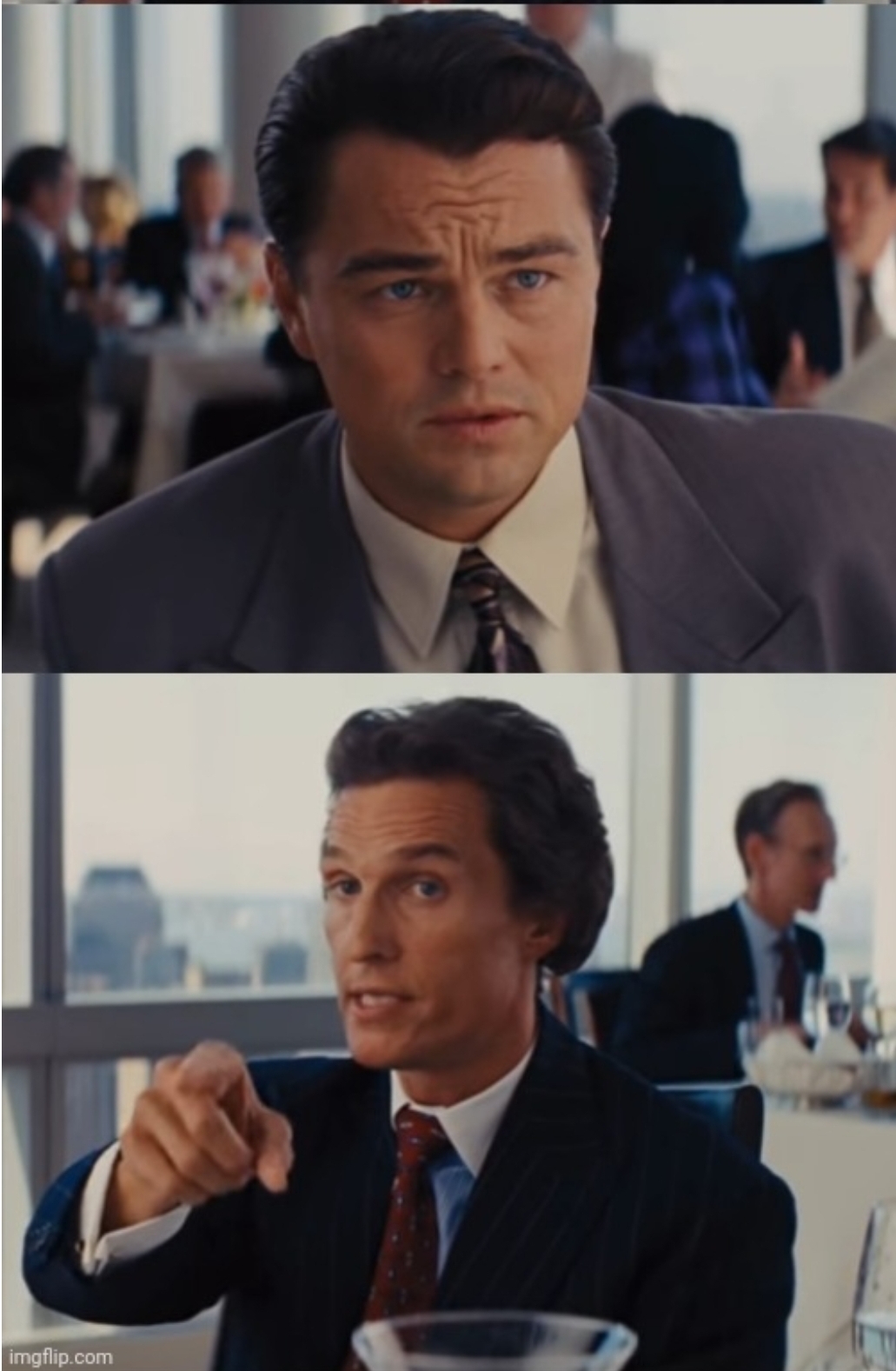 High Quality Wolf of Wall Street Blank Meme Template