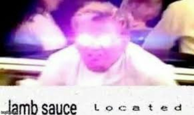 lamb sauce located | image tagged in lamb sauce located | made w/ Imgflip meme maker