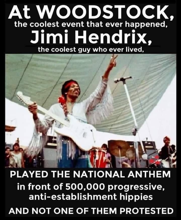 Jimi Hendrix national anthem Blank Meme Template