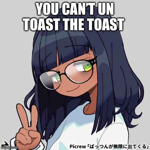 . | YOU CAN’T UN TOAST THE TOAST | image tagged in me ig | made w/ Imgflip meme maker