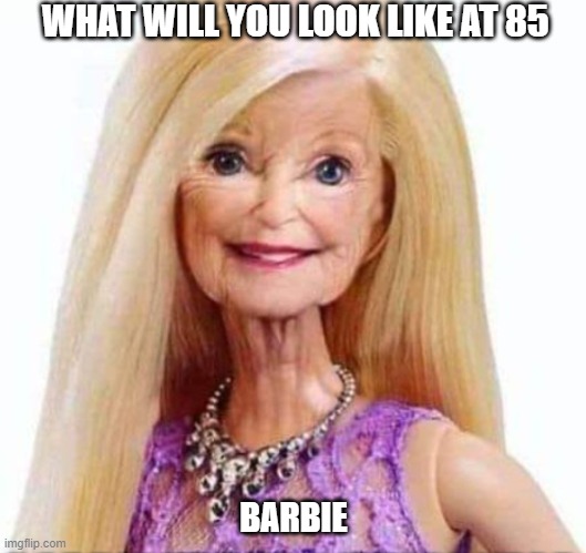 WHAT WILL YOU LOOK LIKE AT 85 BARBIE | made w/ Imgflip meme maker