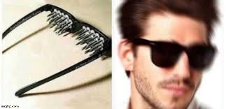spiked glasses | image tagged in spiked glasses | made w/ Imgflip meme maker