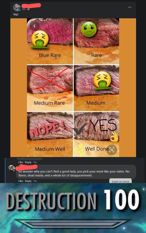 Steak fail | image tagged in steak fail,well done scrub | made w/ Imgflip meme maker