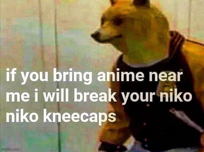 niko niko kneecaps | image tagged in niko niko kneecaps | made w/ Imgflip meme maker