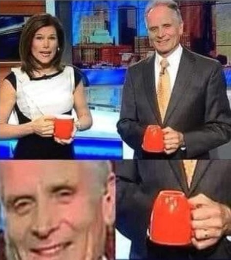 Upside Down coffee mug Blank Meme Template