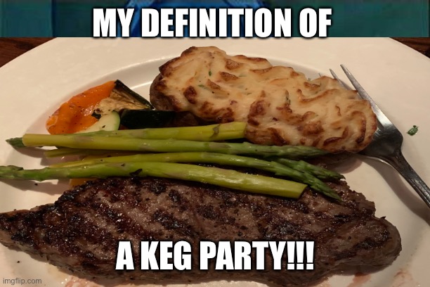 Keg Restaurant Party | MY DEFINITION OF; A KEG PARTY!!! | image tagged in funny memes | made w/ Imgflip meme maker