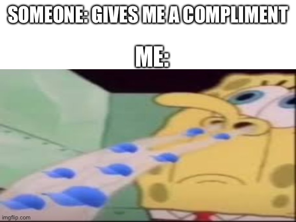 Pof | SOMEONE: GIVES ME A COMPLIMENT; ME: | made w/ Imgflip meme maker