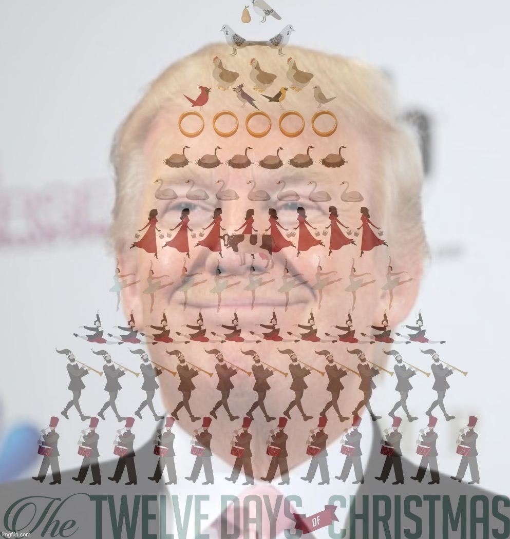 Trump the 12 days of Christmas Blank Meme Template