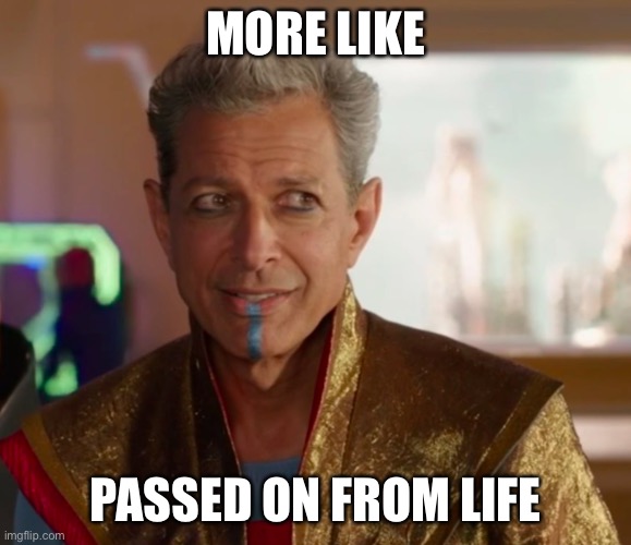 Grandmaster | MORE LIKE PASSED ON FROM LIFE | image tagged in grandmaster | made w/ Imgflip meme maker