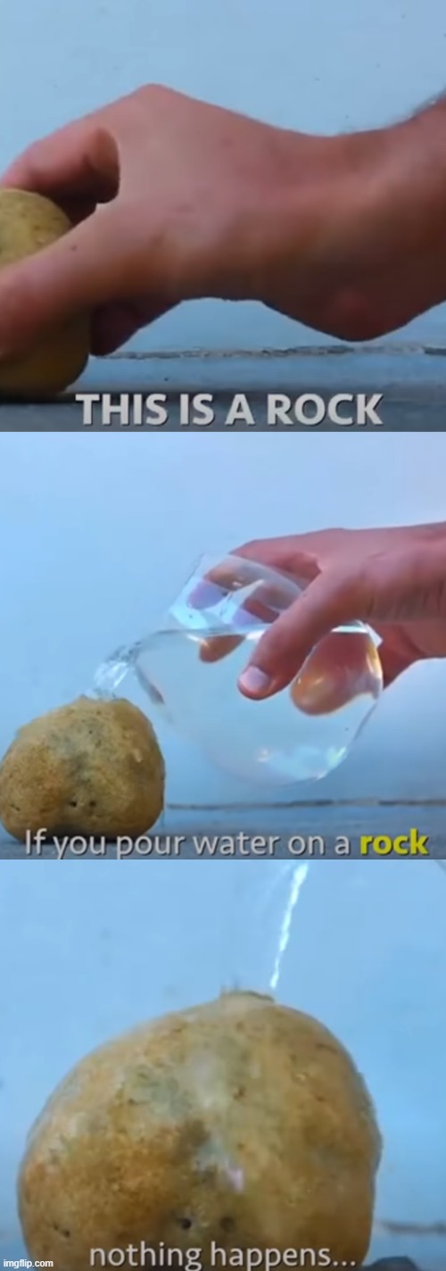rock | image tagged in water,rock | made w/ Imgflip meme maker