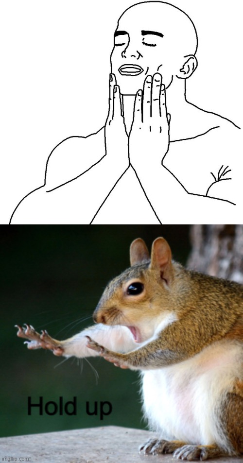 image tagged in satisfaction,hold up squirrel | made w/ Imgflip meme maker