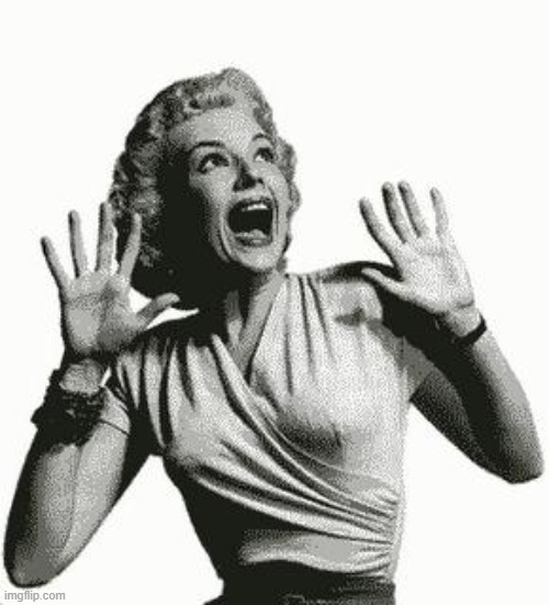 Retro Screaming Woman | image tagged in retro screaming woman | made w/ Imgflip meme maker