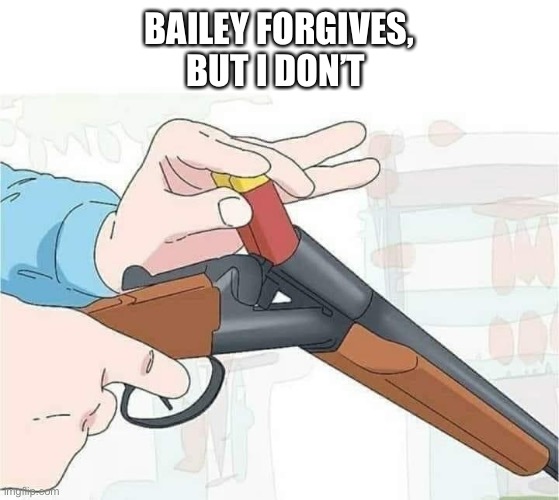 God May Forgive, BUT I DON'T | BAILEY FORGIVES, BUT I DON’T | image tagged in god may forgive but i don't | made w/ Imgflip meme maker