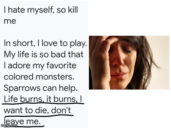 my life | image tagged in sad,why,crying,google translate | made w/ Imgflip meme maker