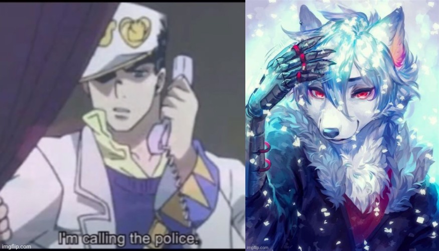 image tagged in jotaro calls the police | made w/ Imgflip meme maker