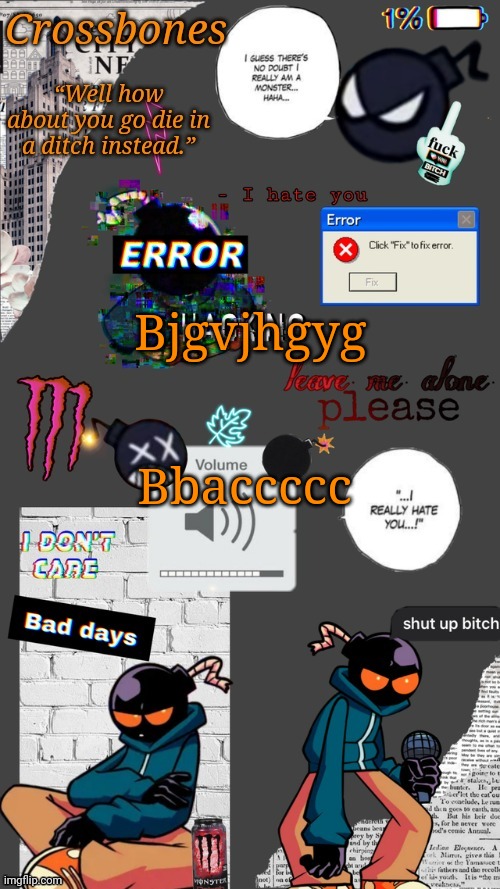 Crossbones whitty temp ty sayori my bff | Bjgvjhgyg; Bbaccccc | image tagged in crossbones whitty temp ty sayori my bff | made w/ Imgflip meme maker