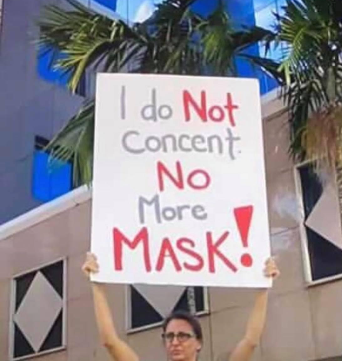 High Quality I do not concent no more mask Blank Meme Template