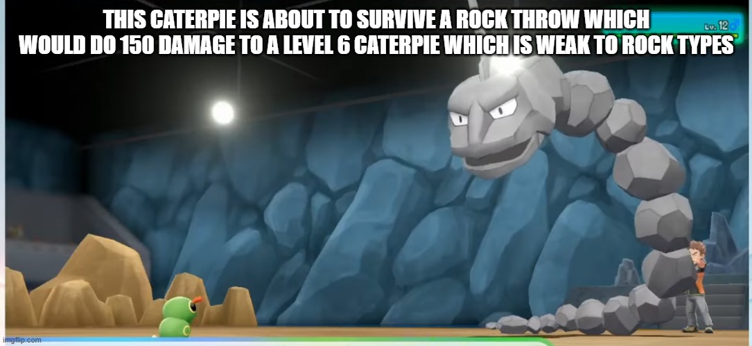 The weakest Pokemon of all in Gen 1 is Onix - Imgflip