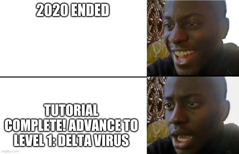 its gonna happen | 2020 ENDED; TUTORIAL COMPLETE! ADVANCE TO LEVEL 1: DELTA VIRUS | image tagged in realization | made w/ Imgflip meme maker