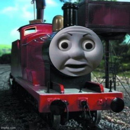 James The Red Engine | image tagged in james the red engine | made w/ Imgflip meme maker